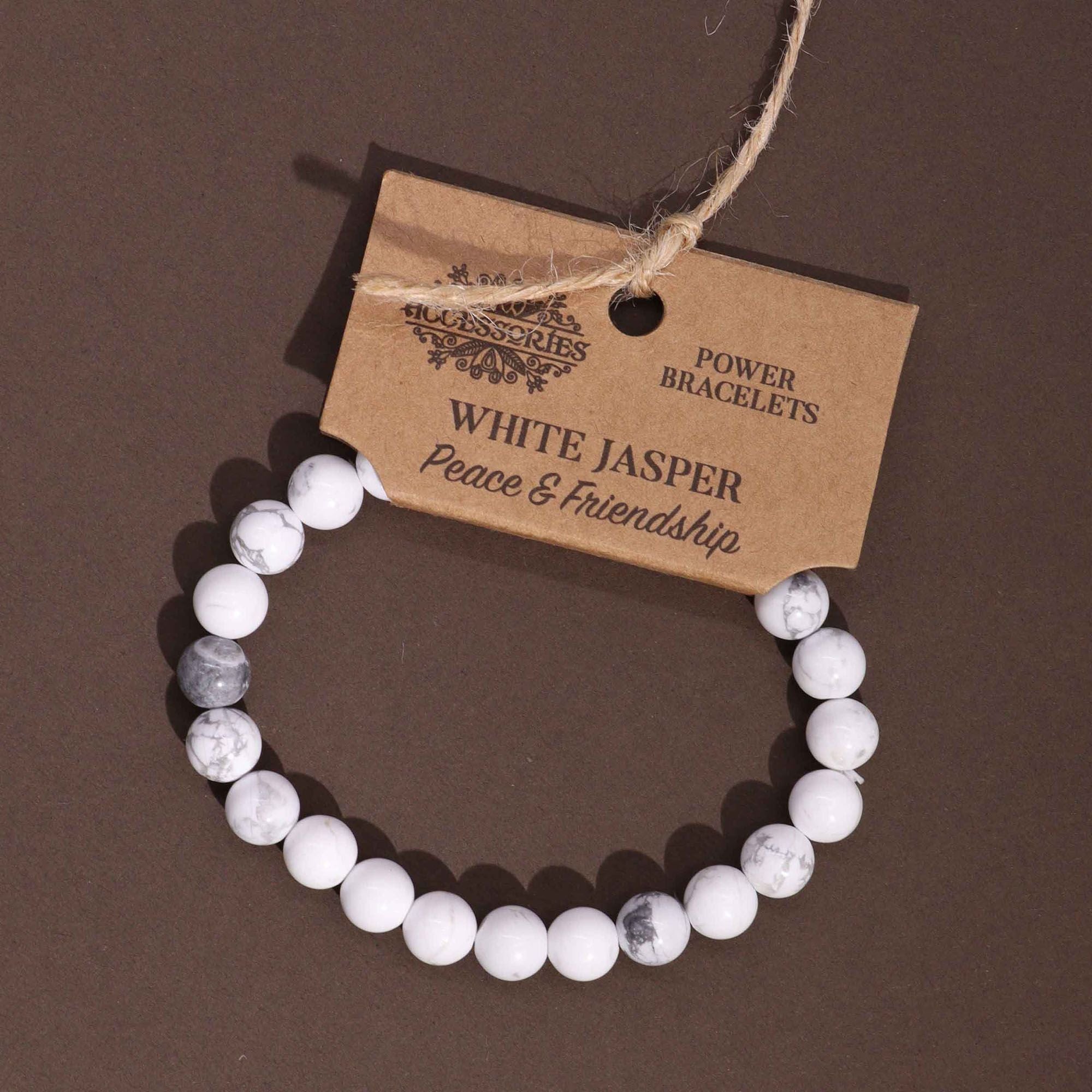 Natural White Jasper Crystal Bracelet